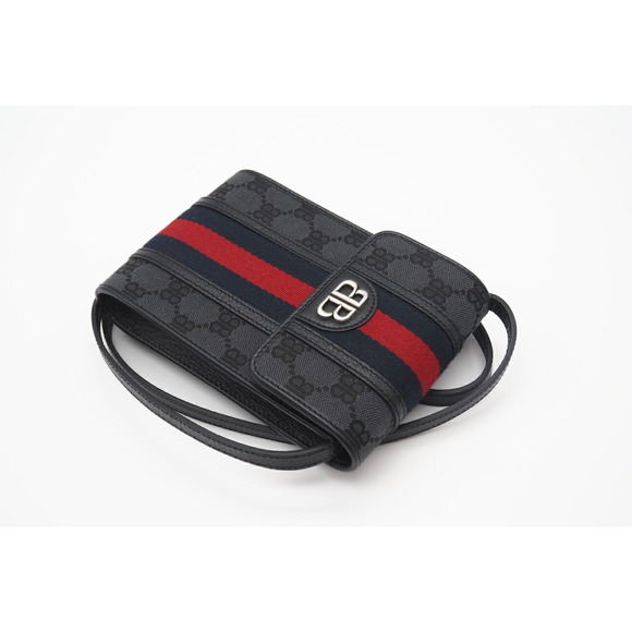 Balenciaga Zahacker Shoulder Black Leather Bag - Picture 1 of 10